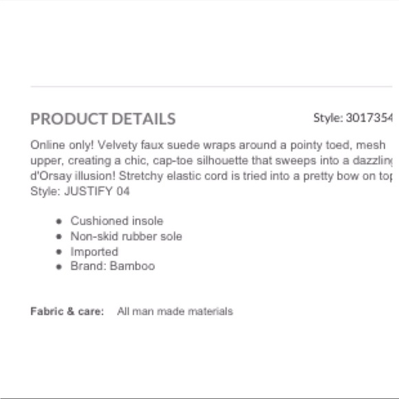 New Charlotte Russe x Bamboo Mesh Pointed Toe Flats - 5.5 - Picture 3 of 4